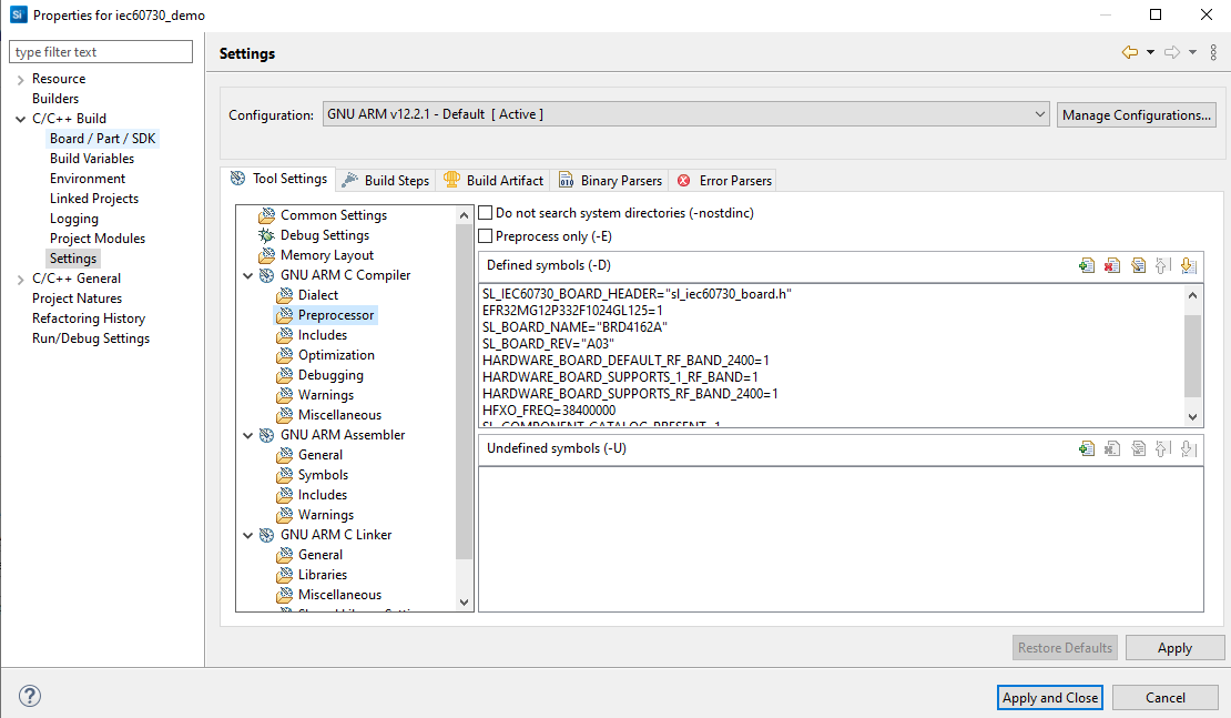 Figure 15 Add the included path and preprocessor