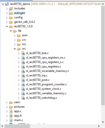 Figure 17 Add source code library IEC60730