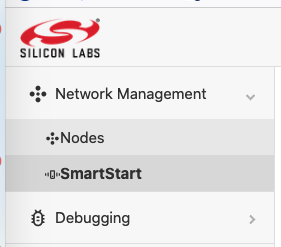 Dev GUI SmartStart list